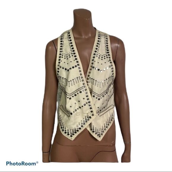 3.1 Phillip Lim Jackets & Blazers - 3.1 Phillip Lim Studded Ivory Cream Vest 4